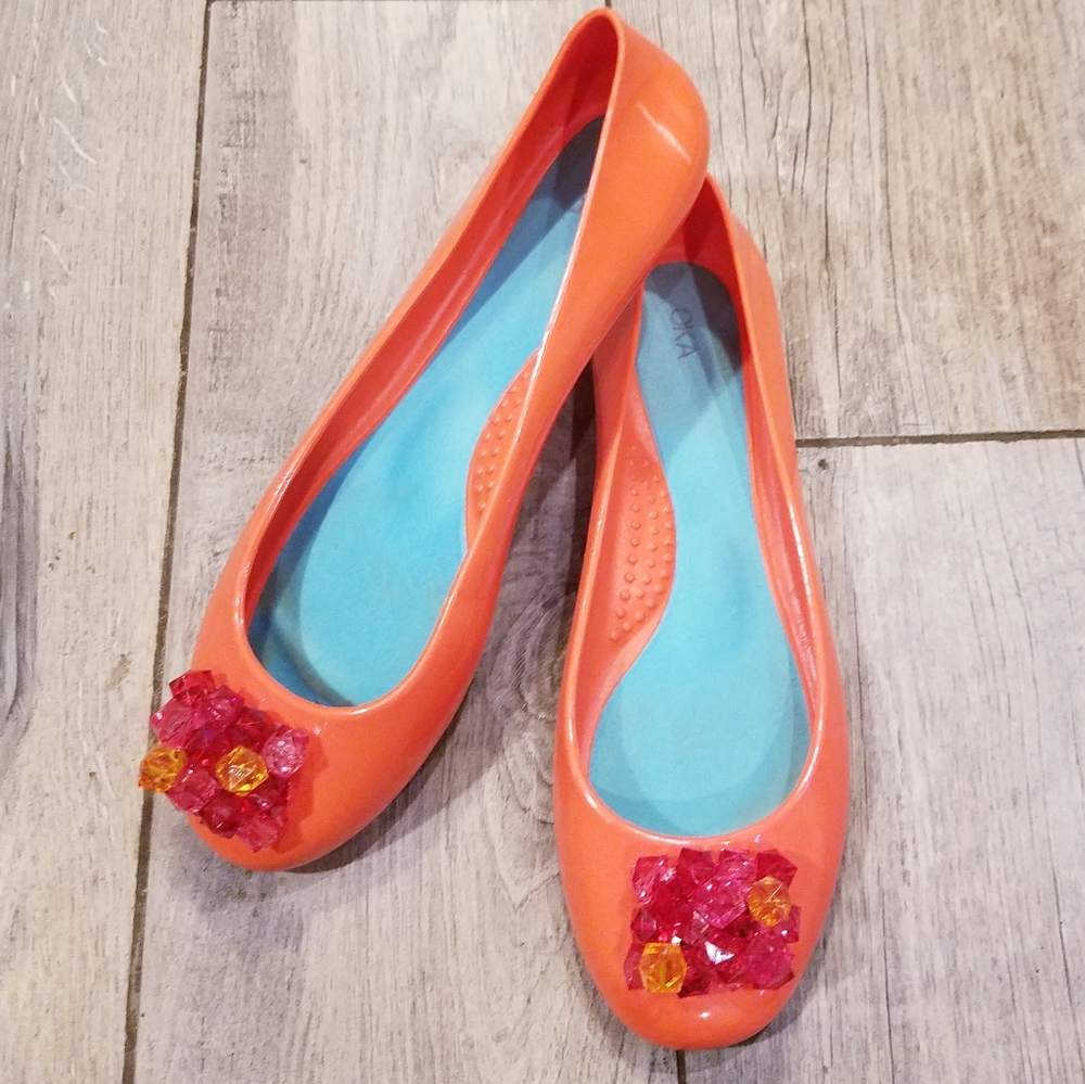 OKA b. Love orange jellies ballet flats 39/9